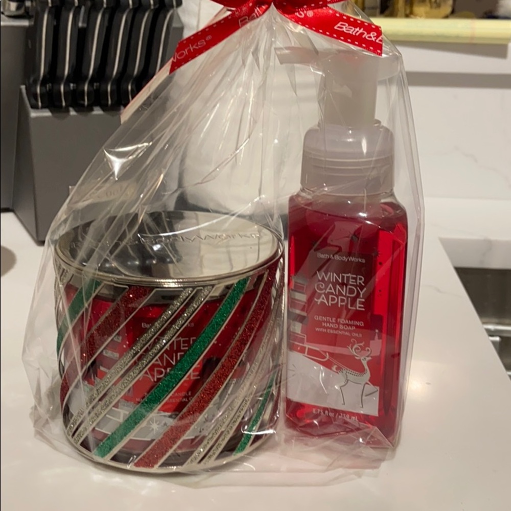 Bath and body works soap and candle